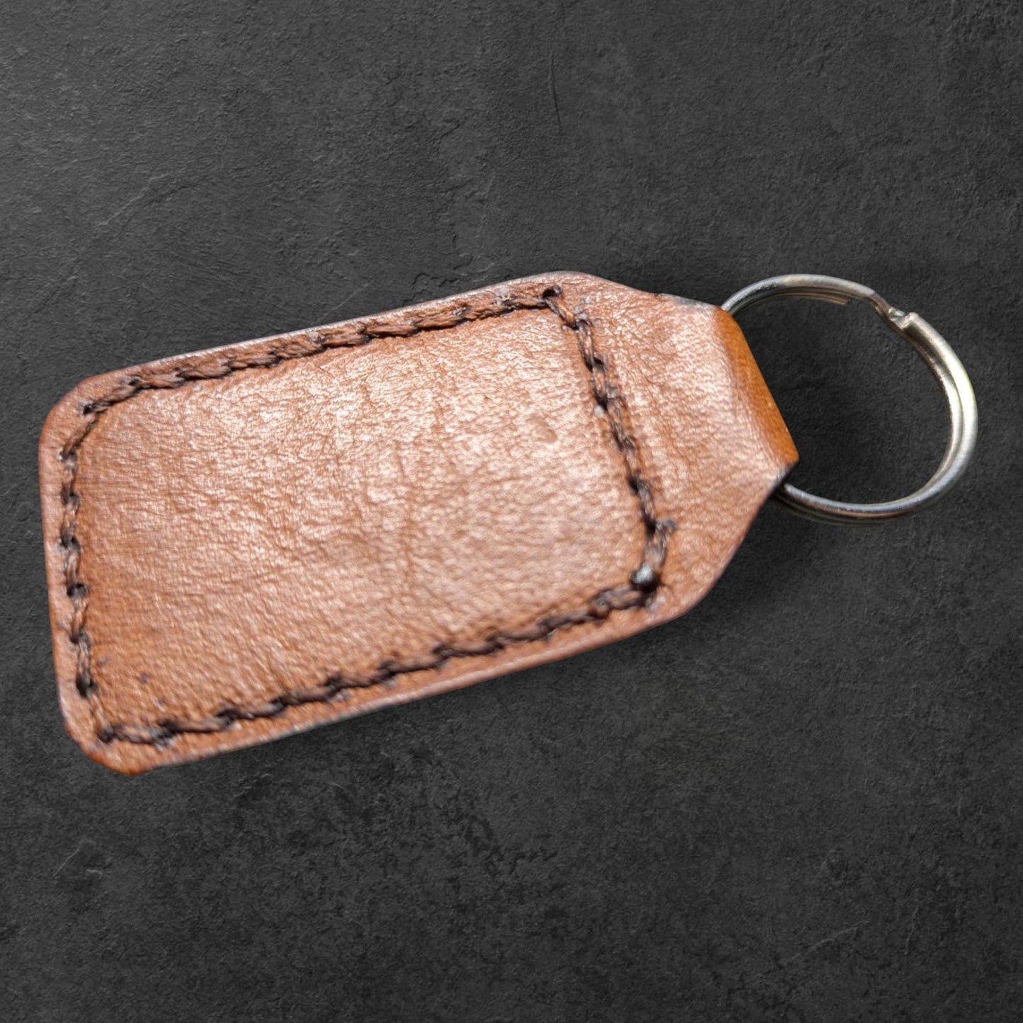 Hand made Leather Rectangular Keychain
