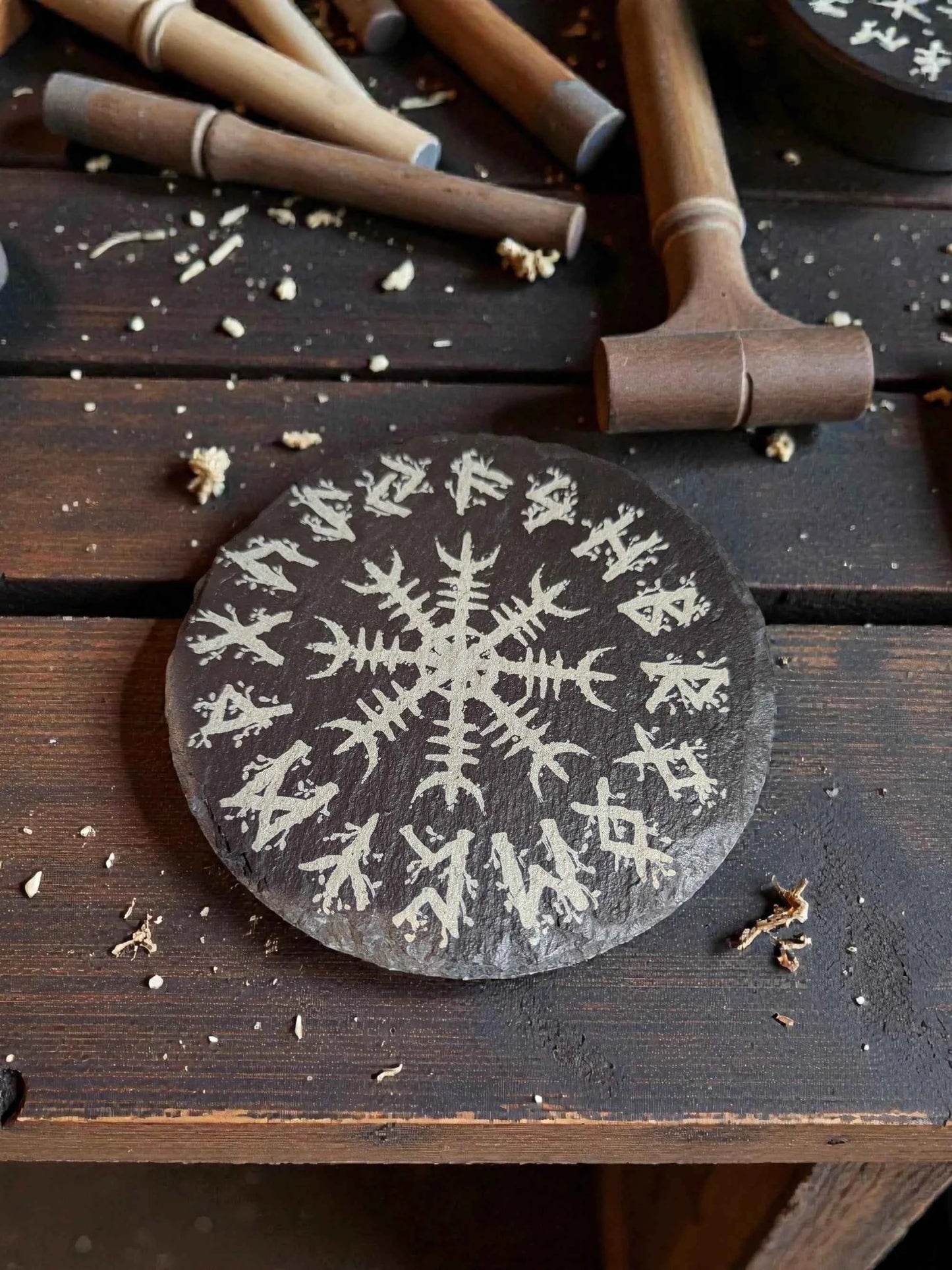 Norse/Viking Rune drinks coasters (100mm Circular)