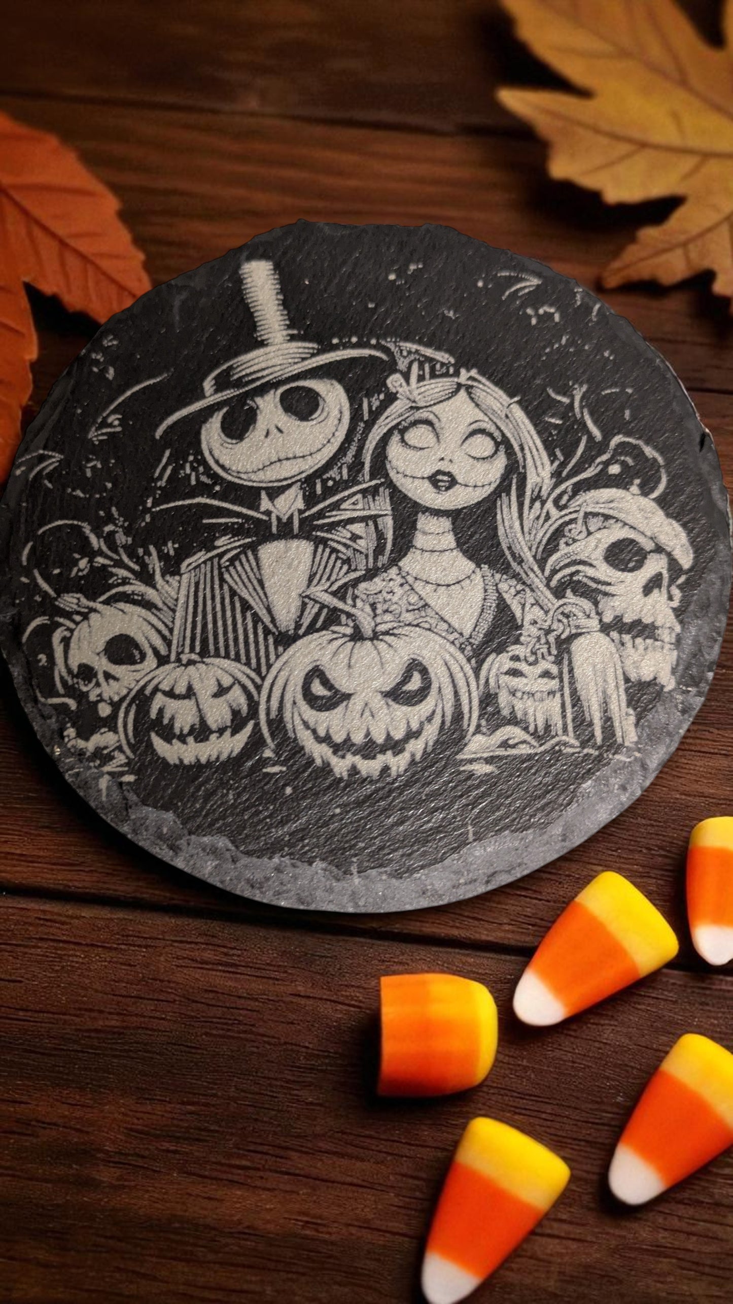 Jack and Sally Nightmare before Christmas coaster, Design 4