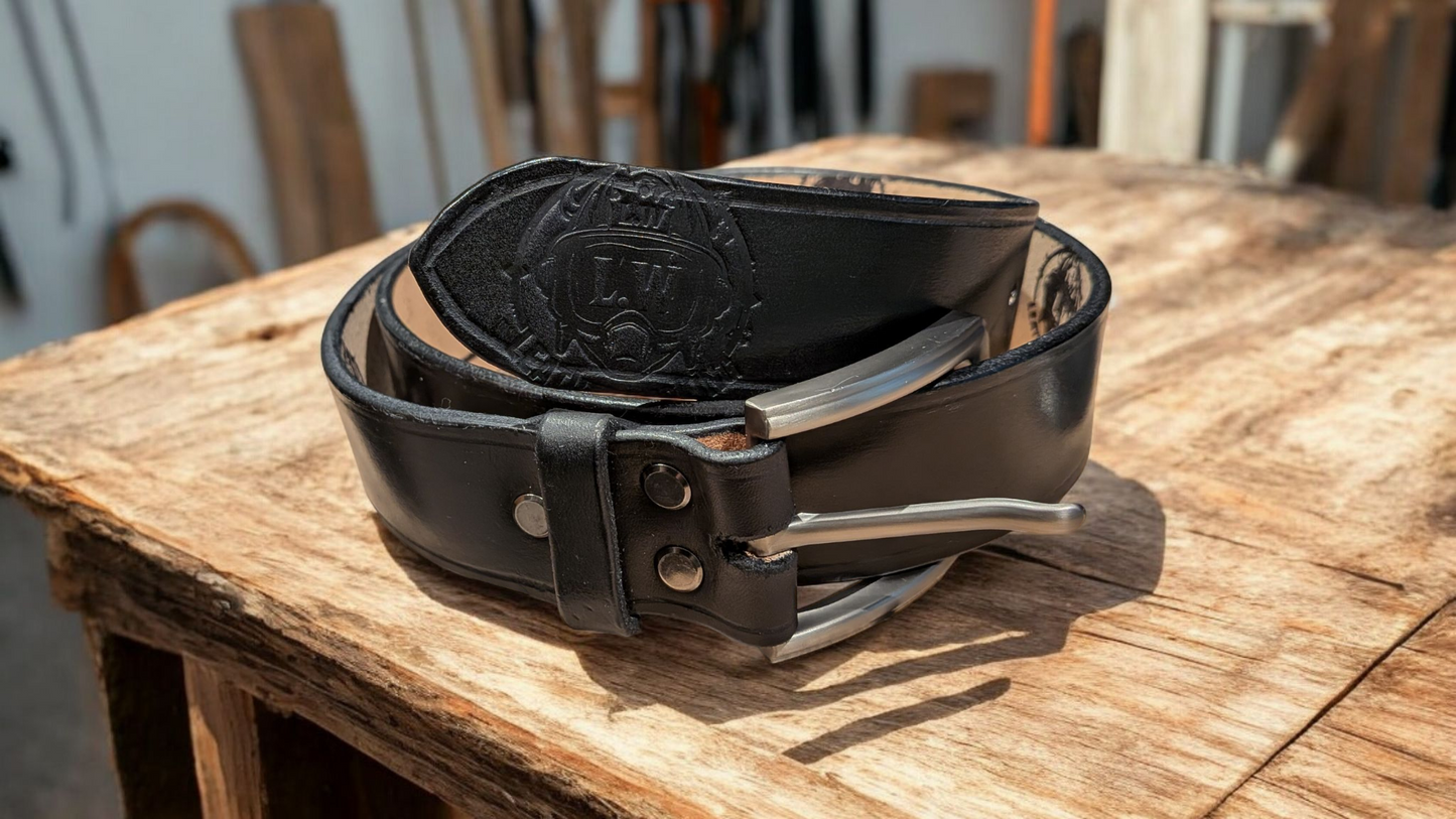Handmade Full Grain Leather Black casualwear Belt