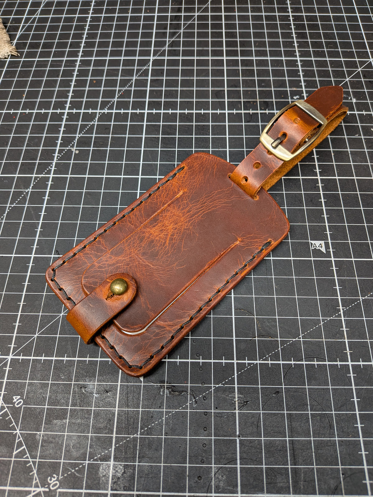 Badalassi Carlo Full-Grain Leather Luggage Tag