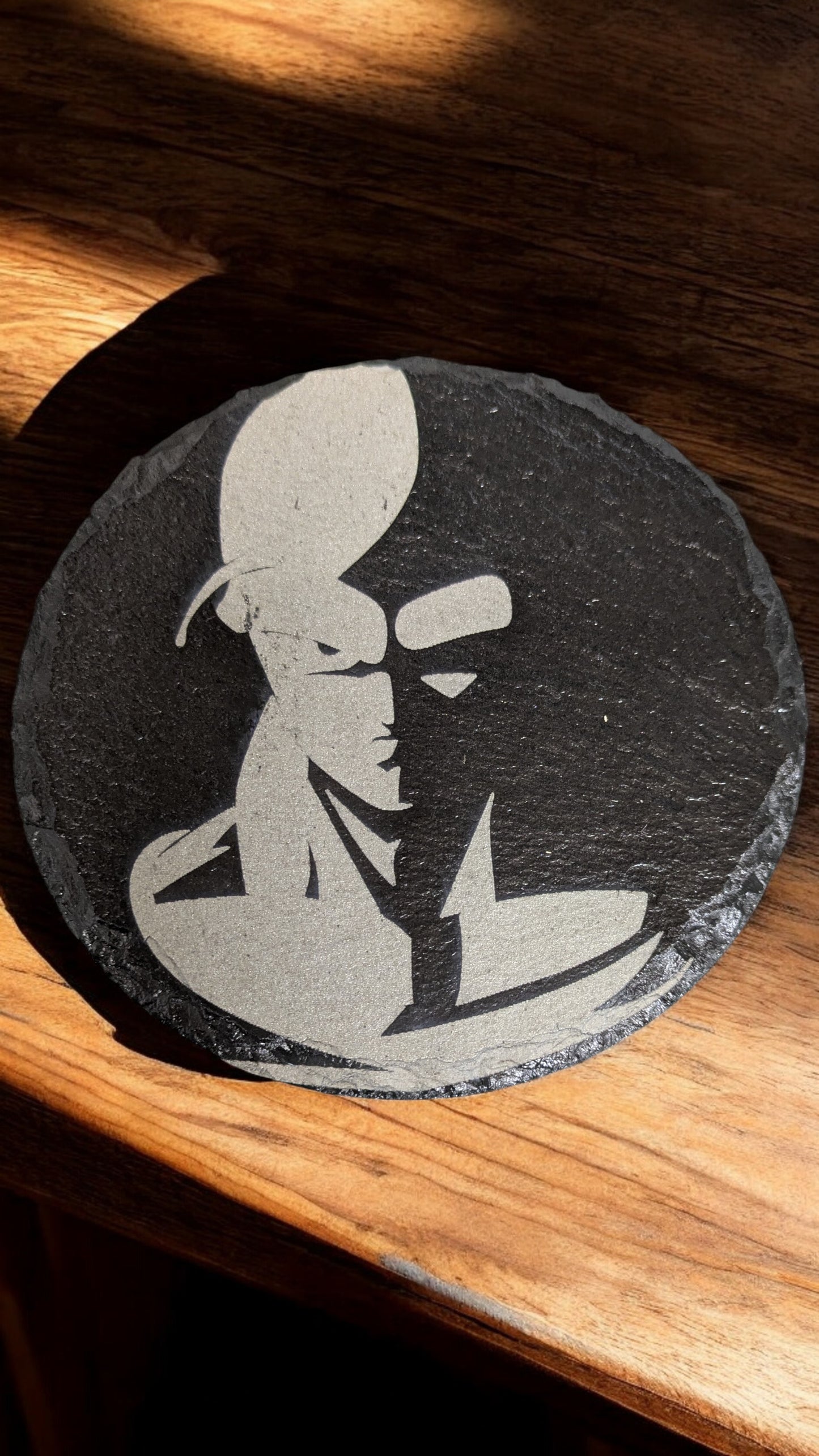 Dragonball Z themed Laser Engraved slate drinks coasters (100mm Circular)