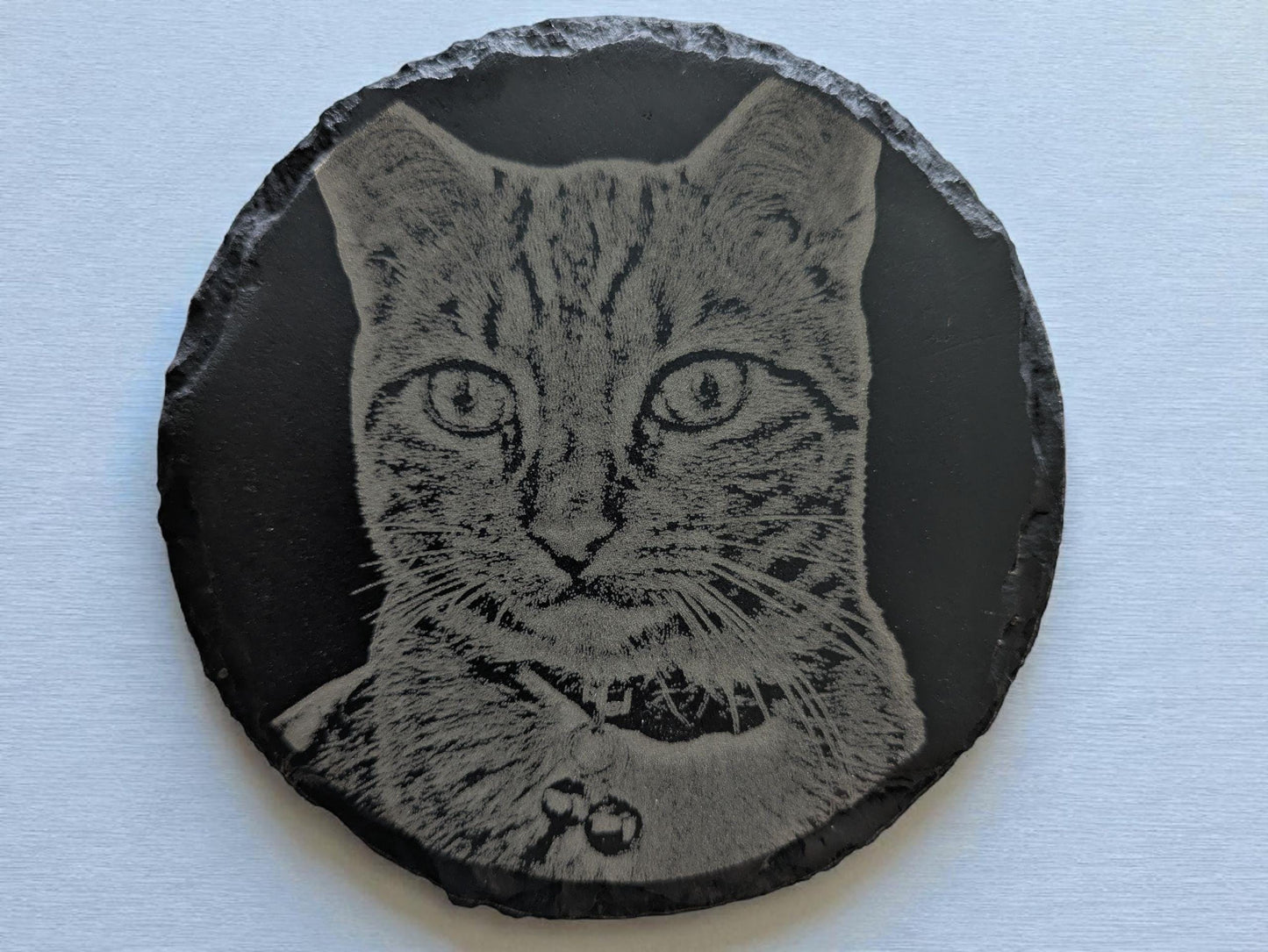 Personal Laser Engraved Slate Coasters 100mm (Circular)