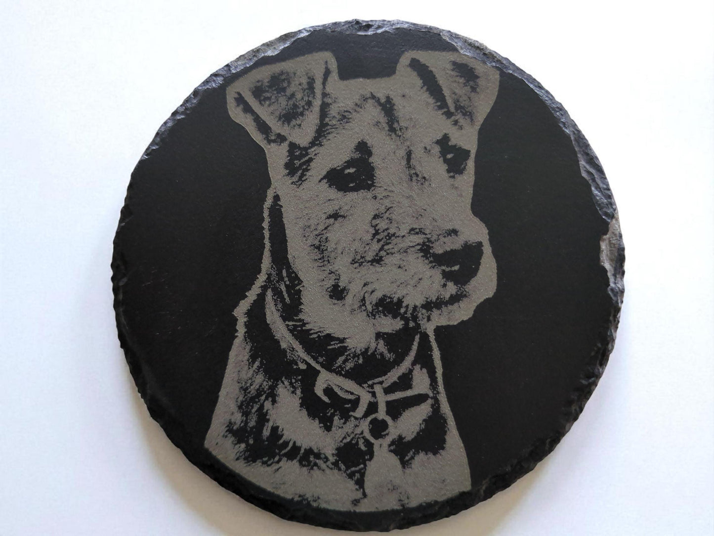 Personal Laser Engraved Slate Coasters 100mm (Circular)