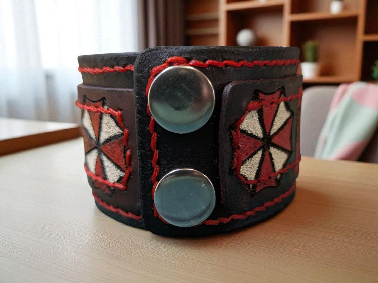 Resident Evil theme Handmade leather Bracelet