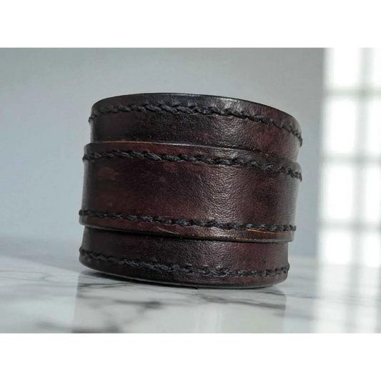 Full Grain Leather Hand made Cuff Bracelet