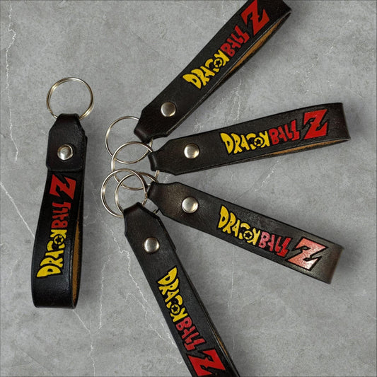 Dragonball Z themed Handmade Leather Keychain