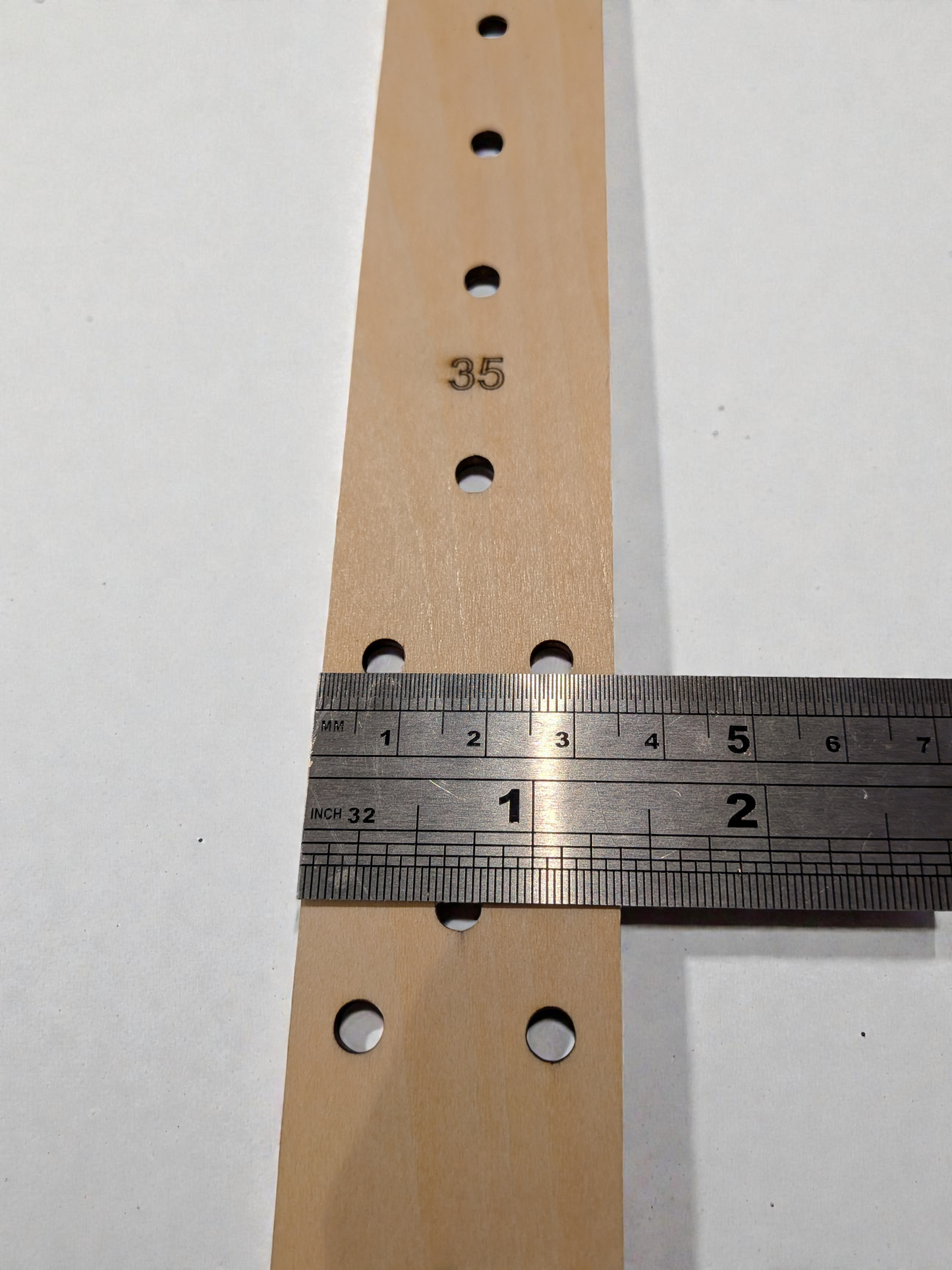Belt Templates - Blunt Tapered Point Design  25mm, 30mm, 35mm, 38mm and 40mm (Set of 5)