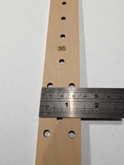 Belt Templates - Short Point Design  25mm, 30mm, 35mm, 38mm and 40mm (Set of 5)