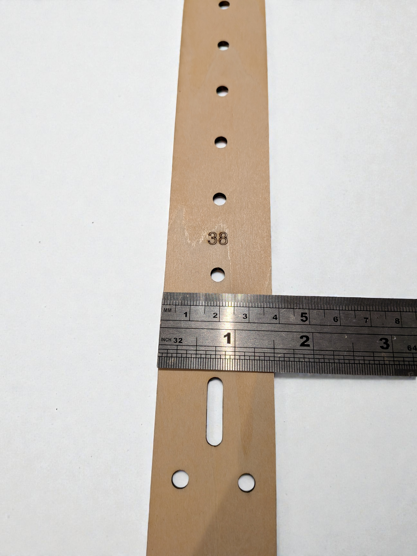 Belt Templates - Blunt Tapered Point Design  25mm, 30mm, 35mm, 38mm and 40mm (Set of 5)