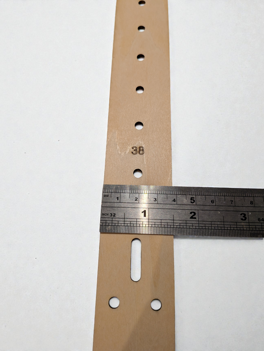 Belt Templates - Clipped Point Design  25mm, 30mm, 35mm, 38mm and 40mm (Set of 5)