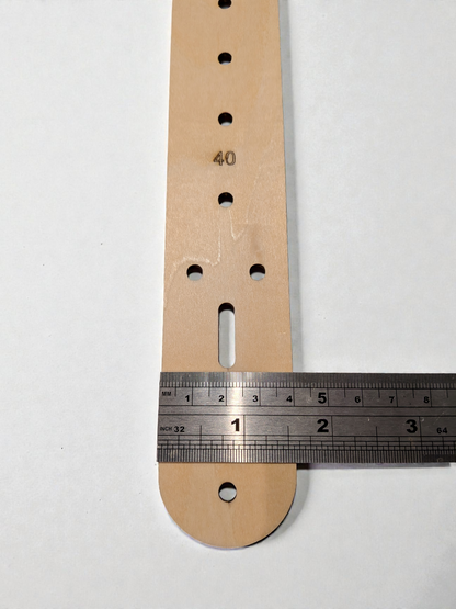 Belt Templates - Clipped Point Design  25mm, 30mm, 35mm, 38mm and 40mm (Set of 5)