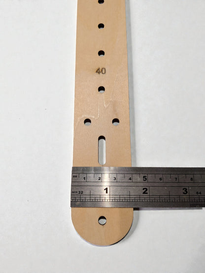 Belt Templates - Short Point Design  25mm, 30mm, 35mm, 38mm and 40mm (Set of 5)