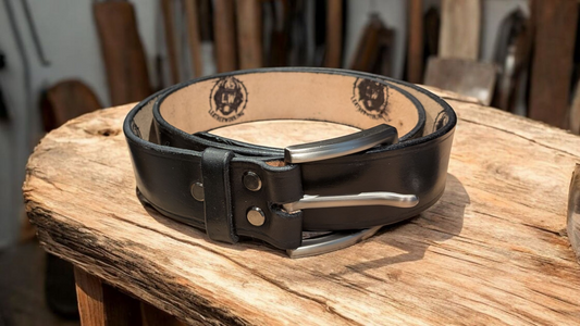 Handmade Full Grain Leather Black casualwear Belt