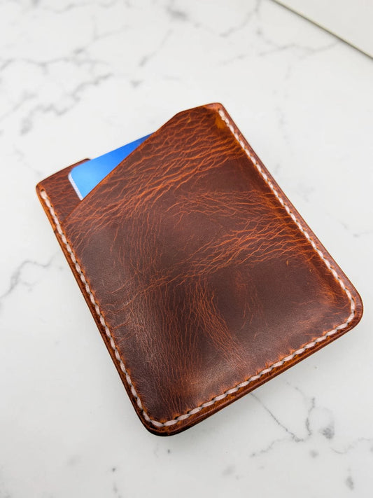 'Halligan' Card Holder Wallet - Handmade Minimalist Leather Wallet