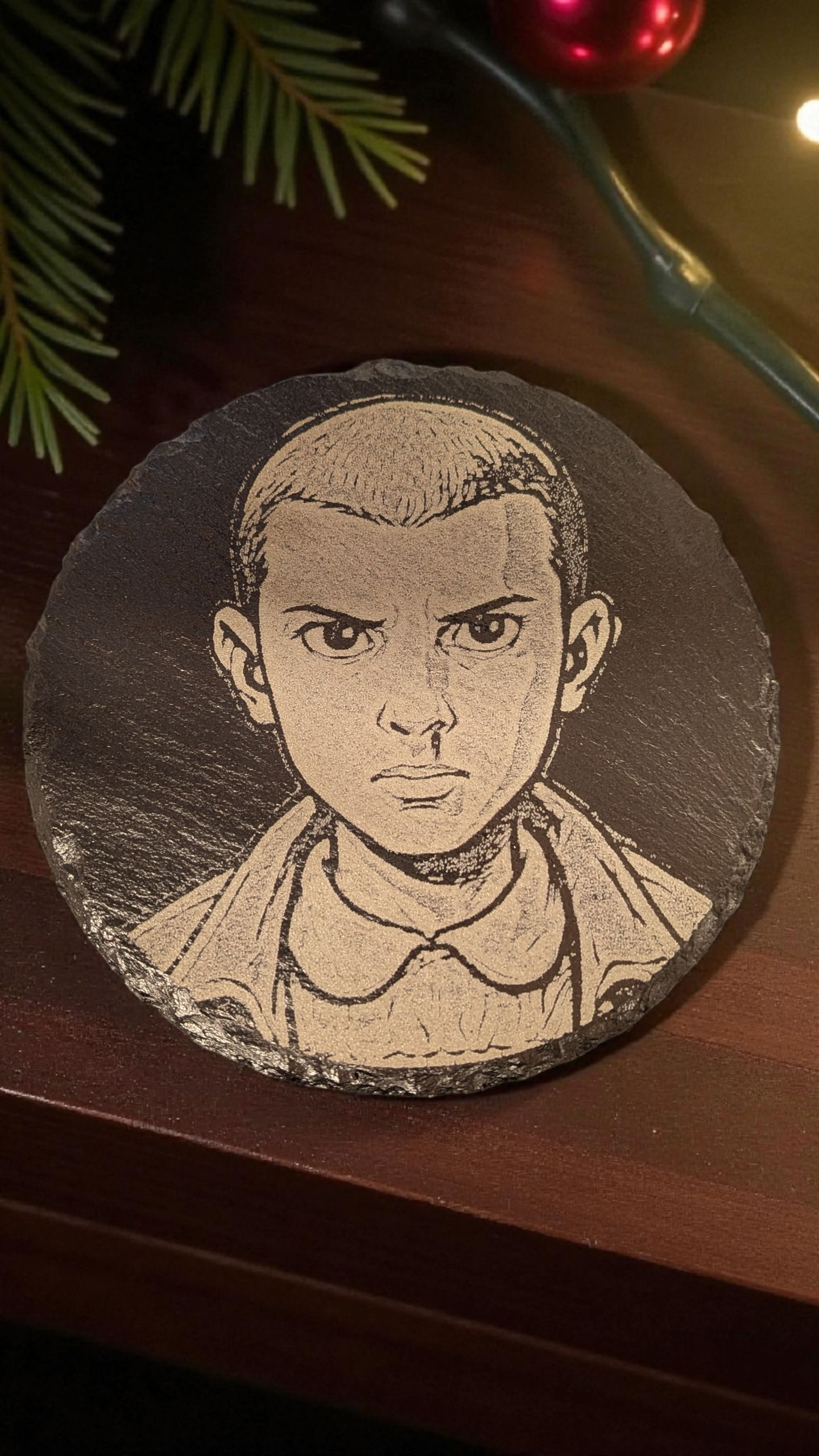 Stranger Things themed Laser Engraved slate drinks coasters (Circular and Square Available) (Copy)