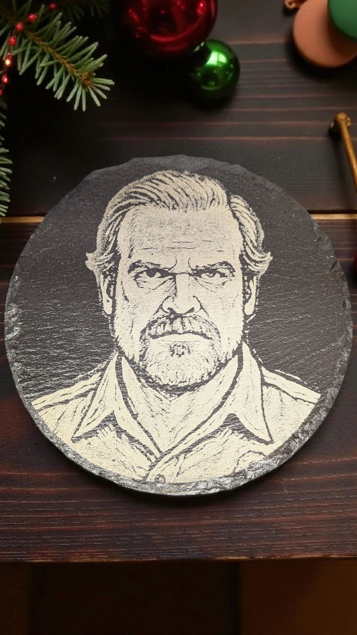 Stranger Things themed Laser Engraved slate drinks coasters (Circular and Square Available) (Copy)