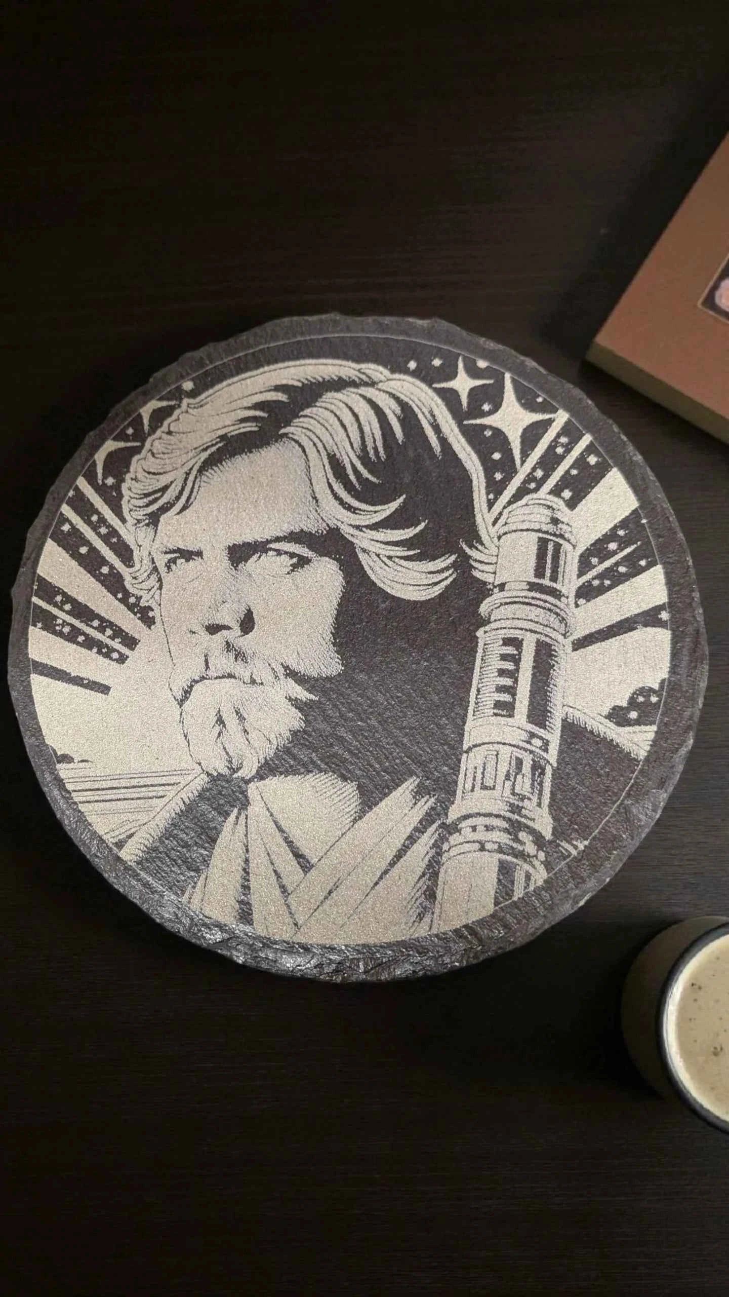 Star Wars themed Laser Engraved slate drinks coasters (Circular and Square Available)