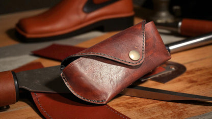Full Grain Leather Dark Brown Sunglasses Case
