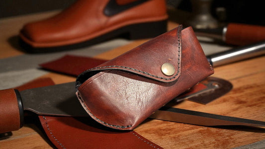 Full Grain Leather Dark Brown Sunglasses Case