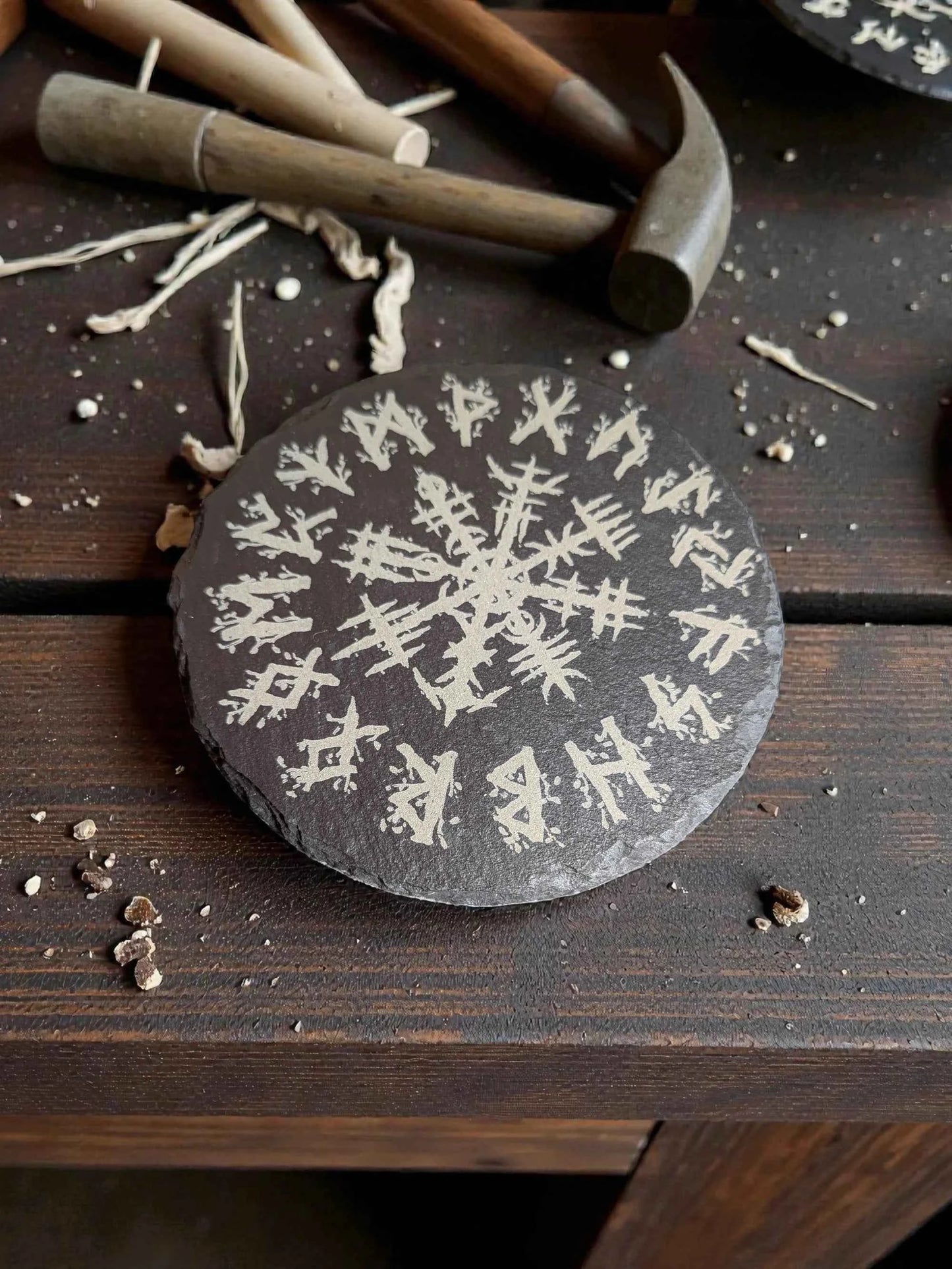 Norse/Viking Rune drinks coasters (100mm Circular)