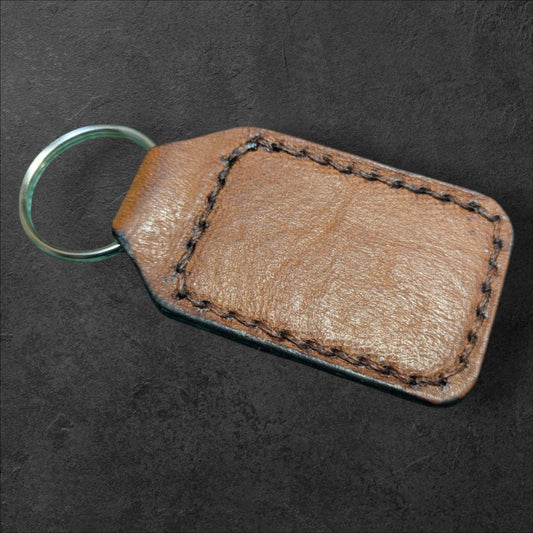 Hand made Leather Rectangular Keychain