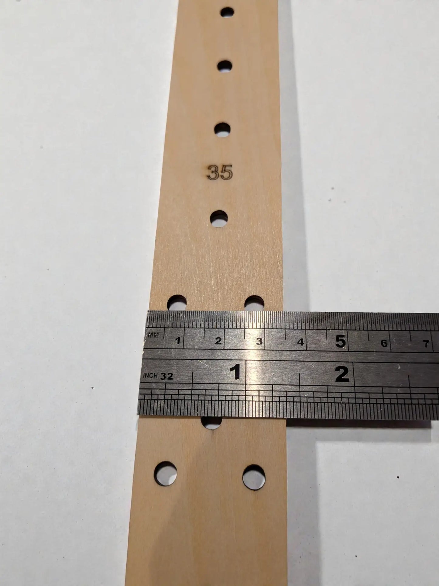 Belt Templates - Blunt Tapered Point Design 25mm 30mm 35mm 38mm and 40mm (Set of 5) - Template