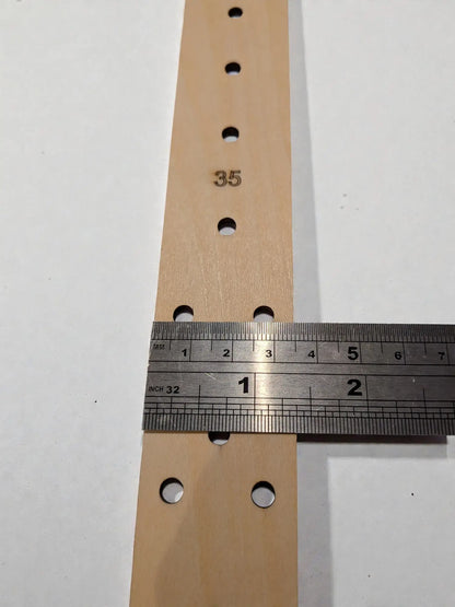 Belt Templates - Clipped Point Design 25mm 30mm 35mm 38mm and 40mm (Set of 5) - Template