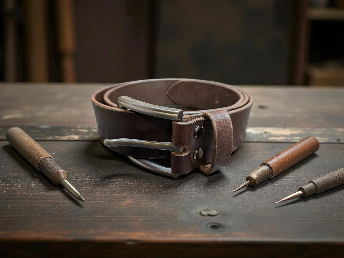 Handmade Full Grain Leather Belt - Premium Quality - 3 Color Choices