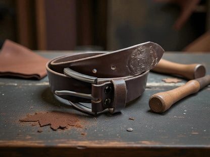 Handmade Full Grain Leather Belt - Premium Quality - 3 Color Choices