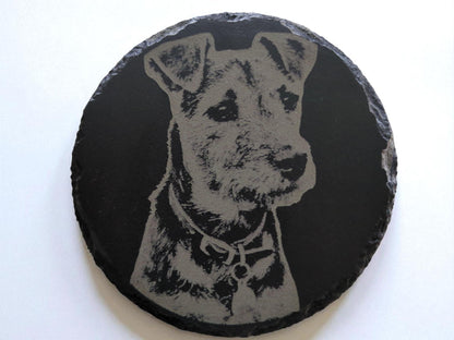 Personal Laser Engraved Slate Coasters 100mm (Circular)