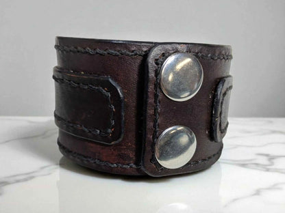Full Grain Leather Hand made Cuff Bracelet