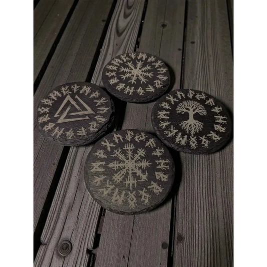 Norse/Viking Rune drinks coasters (100mm Circular)
