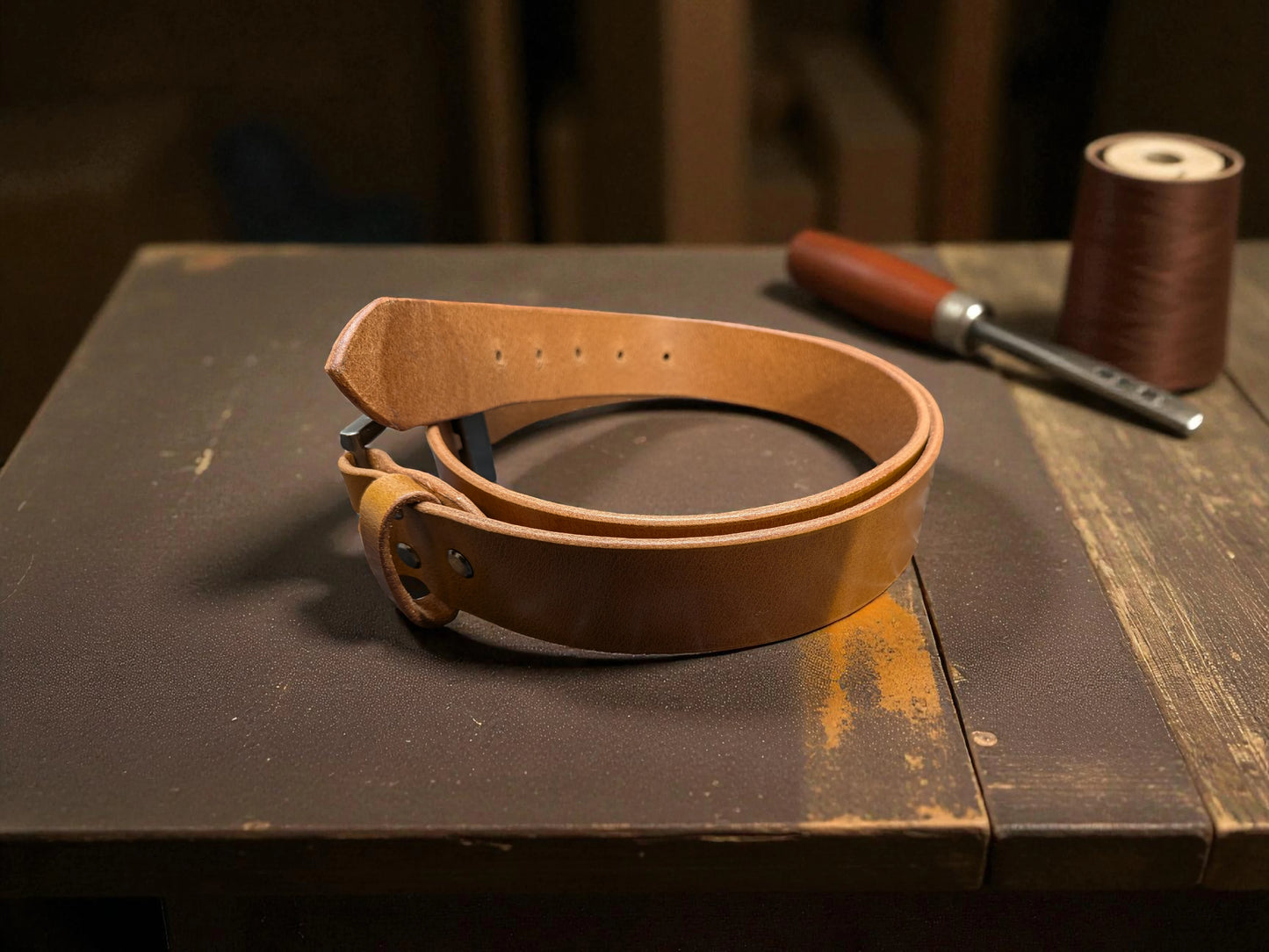 Handmade Full Grain Leather Belt - Premium Quality - 3 Color Choices